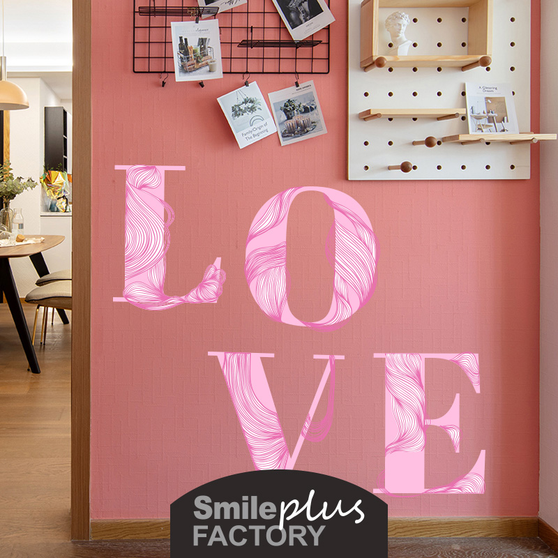 love self-adhesive paper ins wall appliqued girl room bedroom decoration poster dorm bed headboard background wall wall wall