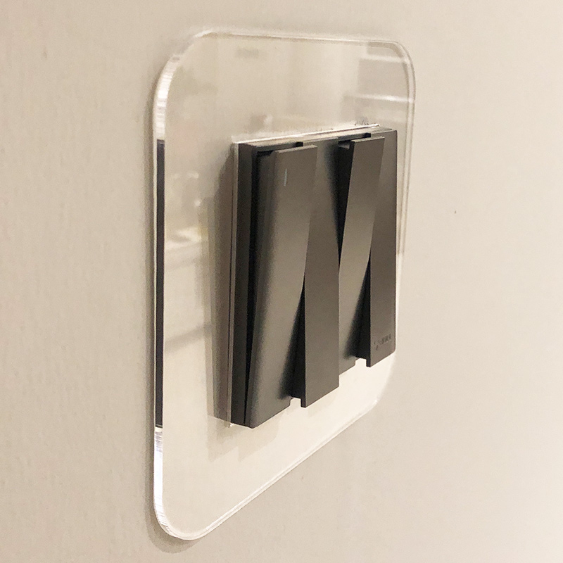Switch protective sheath acrylic switch rims sleeve decorative wall stickup brief socket transparent frame embellishing switch decoration-Taobao