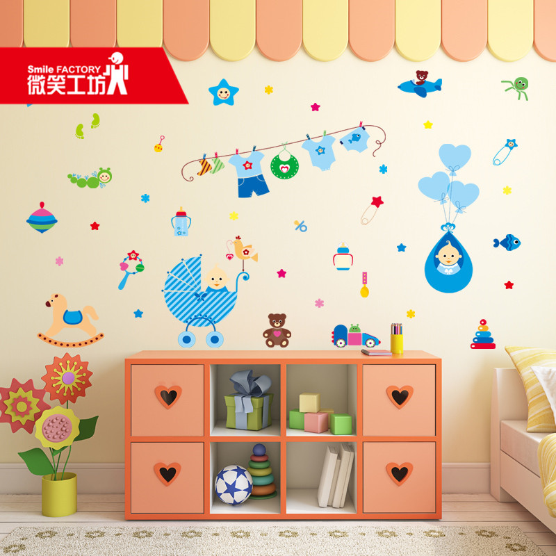 Wall Sticker Cozy Baby Room Adornment Baby Bedroom Children Room Wall Sticksheet Wallpaper Wallpaper Self-Adhesive Creativity