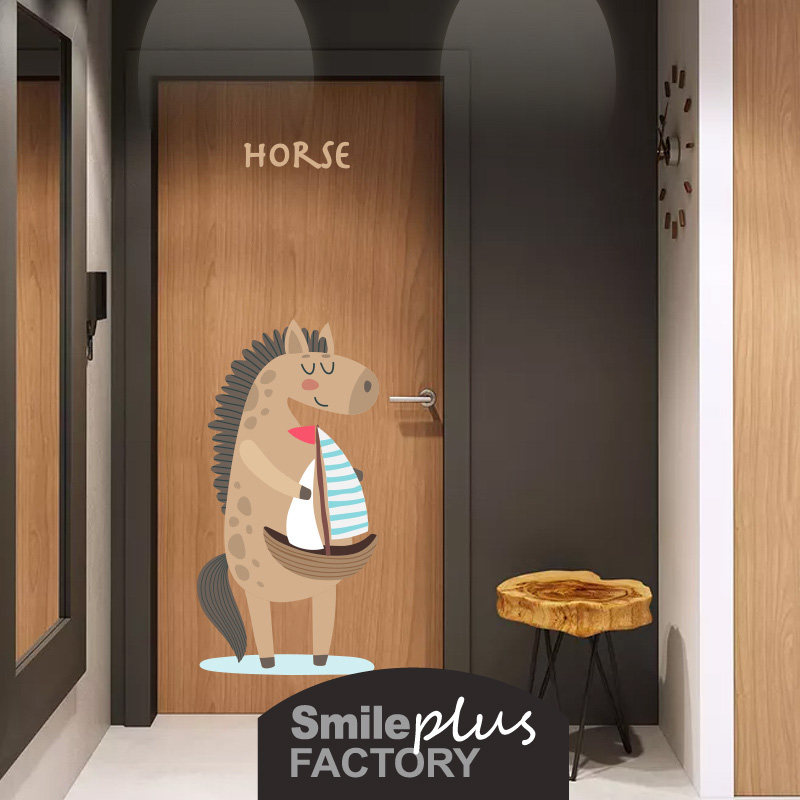 Wall stickers Living room bedroom door stickers Students kindergarten wall towel paper self-adhesive Nordic simple bedroom dormitory stickers