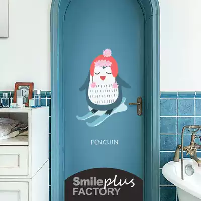 Wall stickers ins living room bedroom door stickers Students kindergarten wallpaper Self-adhesive Nordic simple bedroom dormitory stickers