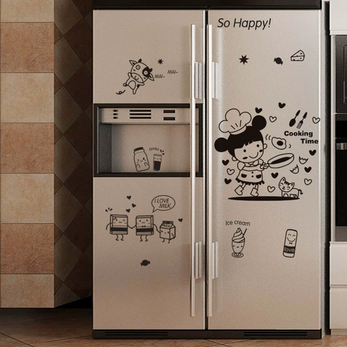 Креативная холодильника наклейка на кухнях декоративная наклейка, кондиционер реконструкция и ремонт наклеек для удаления мультфильмов ресторанных шкафов