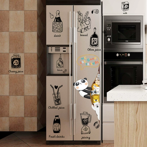 Креативная холодильника наклейка на кухнях декоративная наклейка, кондиционер реконструкция и ремонт наклеек для удаления мультфильмов ресторанных шкафов