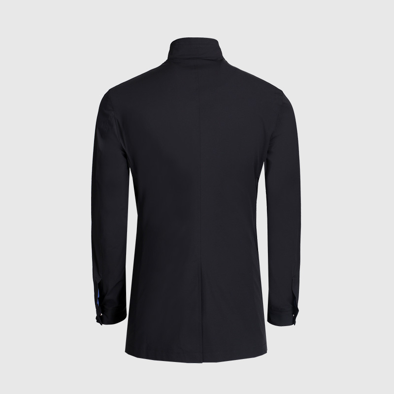 KALTENDON SPRING MỎNG MENS BLACK dài vừa chắn gió Casual KINH DOANH JACKET