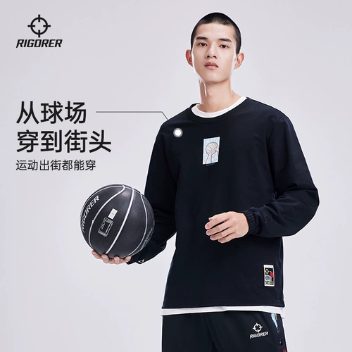 Демисезонный баскетбольный спортивный модный многоцветный лонгслив для отдыха, оверсайз