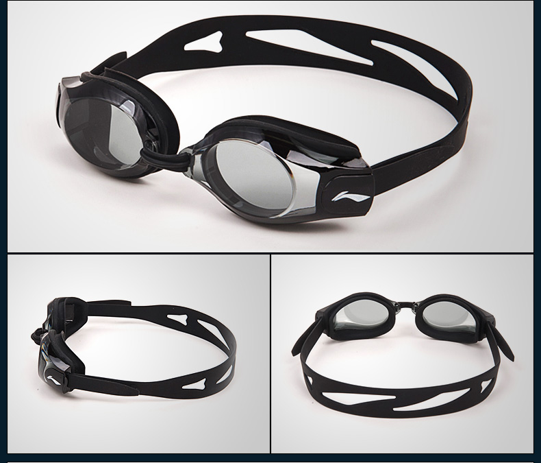 Kính bảo hộ Li Ning HD Kính cận thị Kính bơi chống nước và chống sương mù Đàn ông và phụ nữ bơi kính phẳng áo phao bơi người lớn