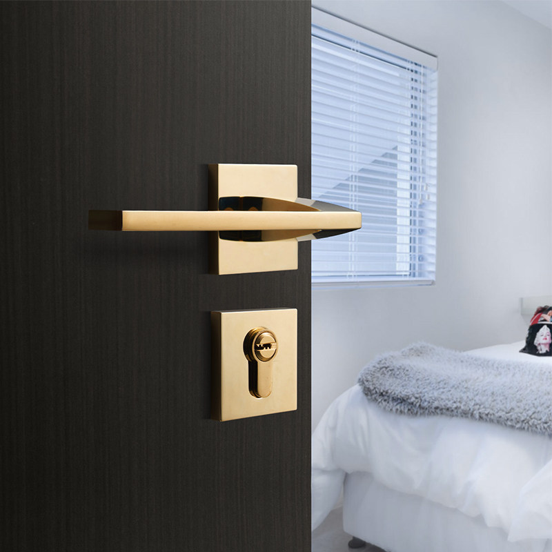 Yunfei Yang door lock indoor common type silent modern solid wood door lock Nordic bedroom door lock