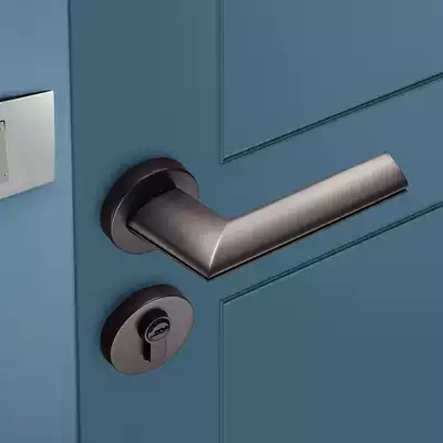 Yunfeiyang door lock indoor household universal two-piece room bedroom door wooden door lock black handle door lock