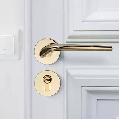 Yunfeiyang bedroom door lock indoor Nordic silent door lock solid wood door lock modern simple American gold door lock