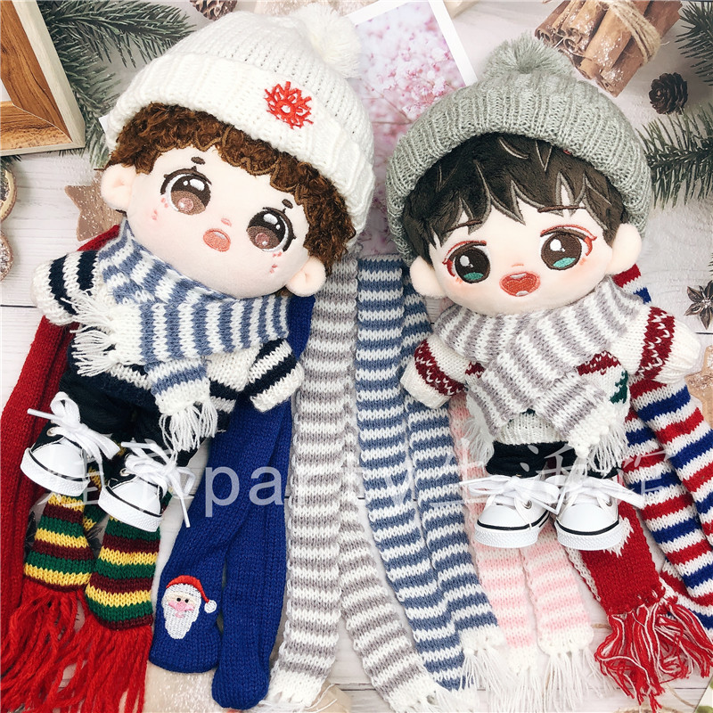 Spot 20cm doll scarf sweater set 15cm doll scarf clothes pants accessories