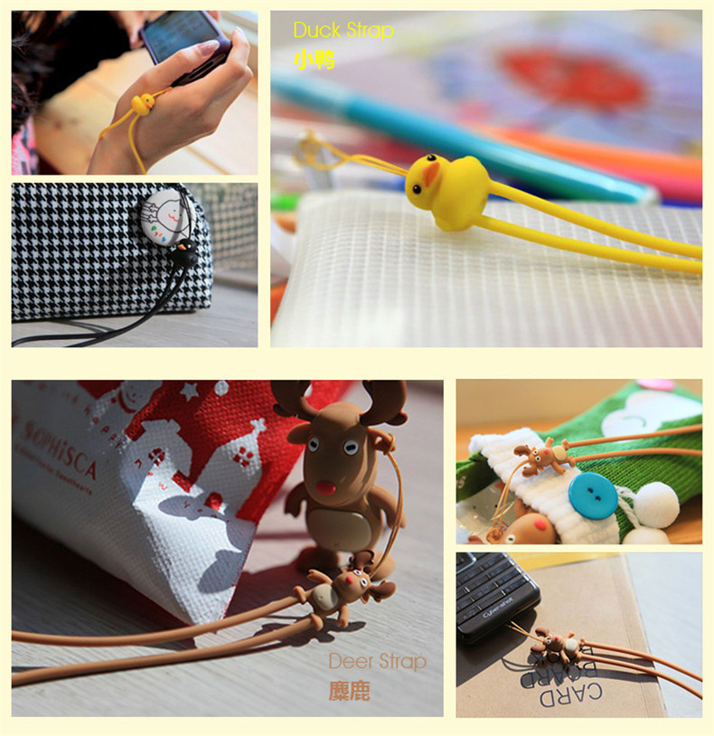 Xương điện thoại di động dây iPhoneX máy ảnh sáng tạo treo cổ Apple 8p hoạt hình silicone chống mất căng dây di động - Phụ kiện điện thoại di động op lung