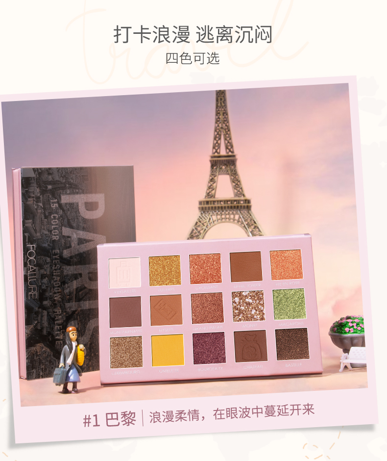 Feiluer du lịch bóng mắt tấm 15 màu sequin lấp lánh màu đất ngọc trai mờ mạng đỏ cô gái mới bắt đầu sinh viên - Bóng mắt bảng màu mắt đẹp