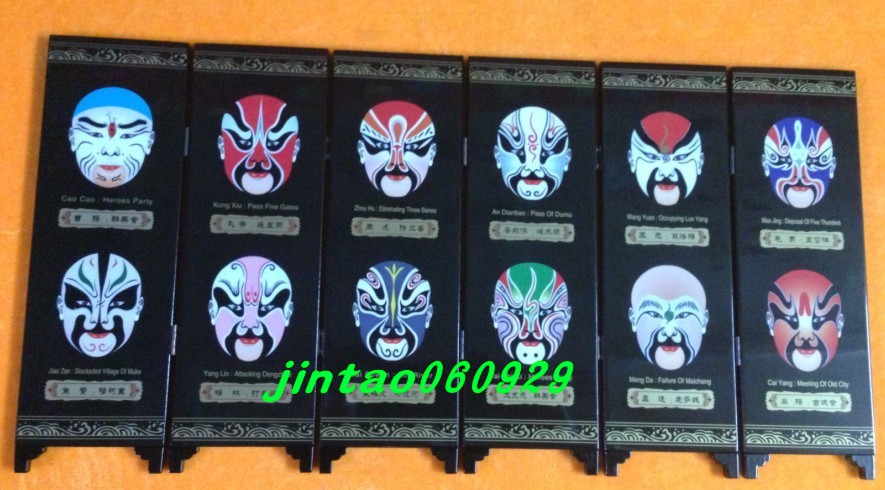 Lacquerware China Peking Opera Facial Genealogy Screen Pendulum home Decorative Pint of Chinese Characteristics for Old Foreign Gifts Abroad