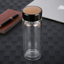 Reno Travel Double glass tea water separation cup Tea cup Water cup filter Portable mens fall-proof large capacity