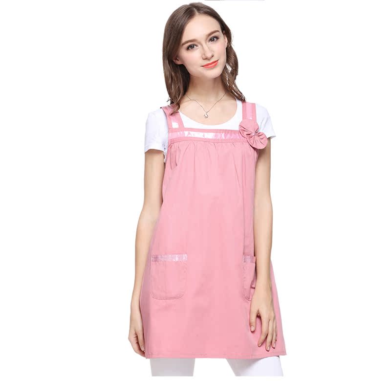 Trang phục phù hợp với bà bầu ăn mặc đích thực tạp dề tạp dề phụ nữ mang thai bảo vệ bức xạ quần áo phụ nữ đi làm mặc mùa thu váy áo đẹp cho phụ nữ mang thai