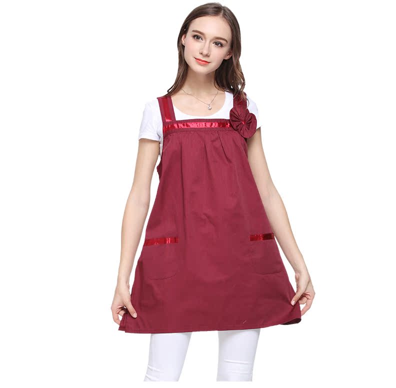 Trang phục phù hợp với bà bầu ăn mặc đích thực tạp dề tạp dề phụ nữ mang thai bảo vệ bức xạ quần áo phụ nữ đi làm mặc mùa thu váy áo đẹp cho phụ nữ mang thai