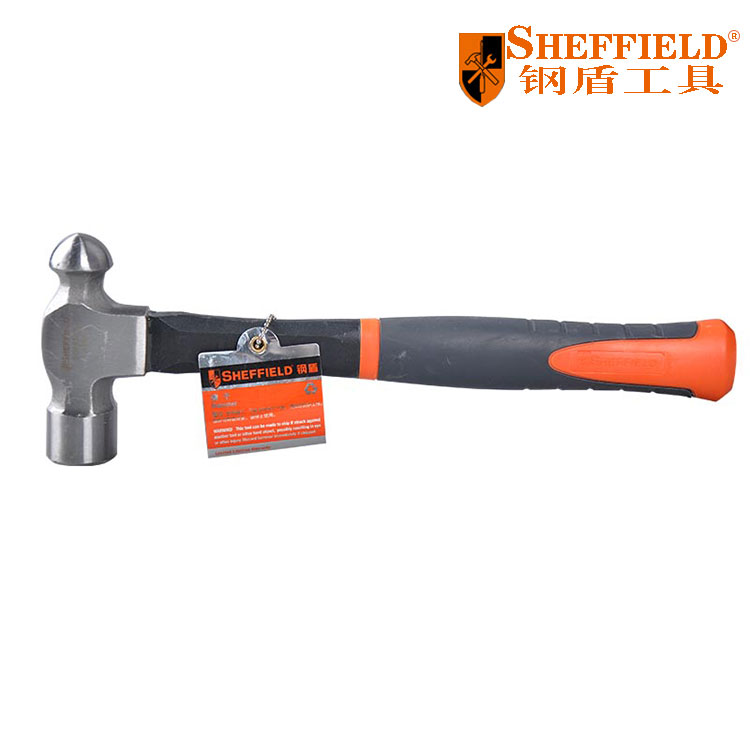 Steel Shield Quality S088408 Round Head Hammer Home Repair Iron Hammer Head Fiber Handle Round Head Hammer S088316