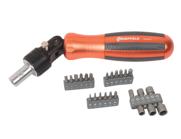 Steel shield S056507 reversible ratchet screwdriver fastening suit Cross with length ratchet screwdriver