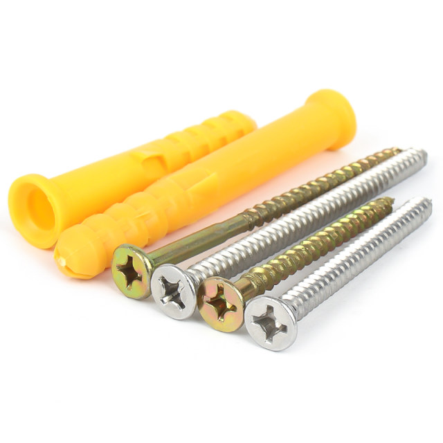 Golden super small yellow croaker plastic expansion tube expansion screw rubber plug bolt 681012mm self-tapping screw set