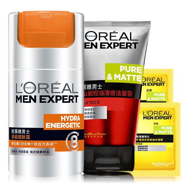 L’OREAL 欧莱雅 男士劲能醒肤露 50ml 聚划算+天猫优惠券折后￥59包邮（￥79-20）赠洁面膏50ml+水凝露小样2袋