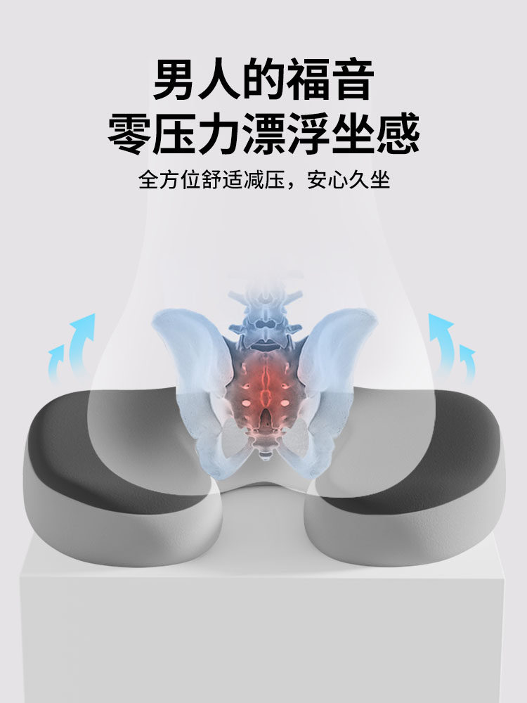 Seat Cushion for Men, Specially Designed for Post-Prostate Surgery, Hemorrhoids, and Prolonged Sitting in the Office