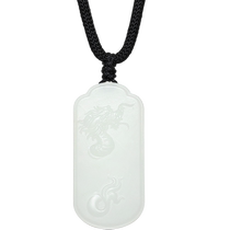 Saturday blessing Hetian jade pendant for men and women Tenglong jade pendant white jade jade pendant holiday gift