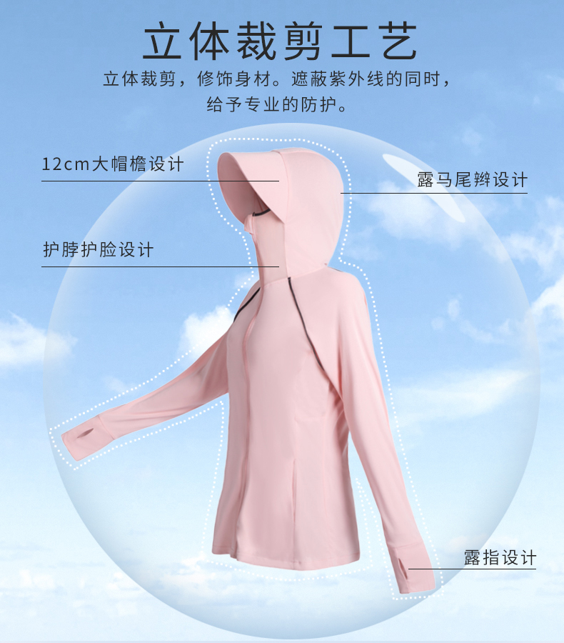 哥恋  女夏季冰丝防晒衣 图3