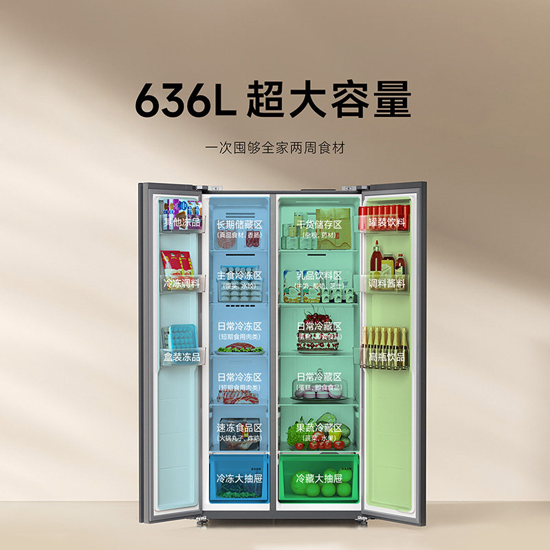 米家BCD-636WKMP冰箱图片