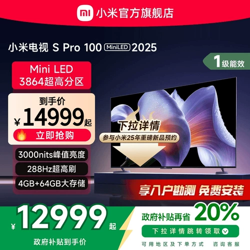 Xiaomi S Pro 100 MINILED 2025 TV 100 -INTH 3864 Уровень уровня со старыми субсидиями для замены