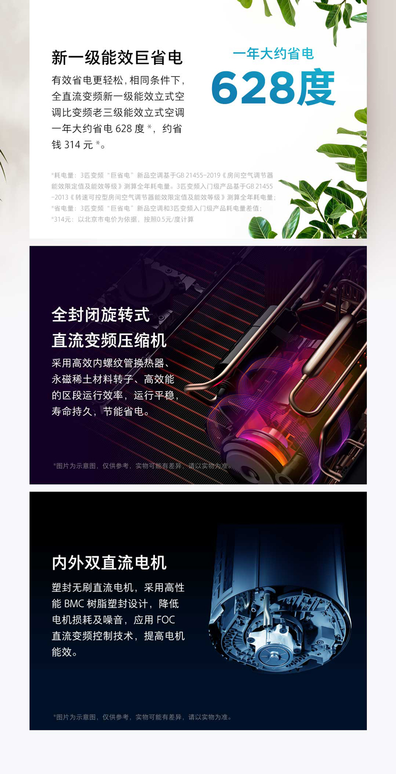 米家 变频新一级能效 冷暖智能空调 3匹 图4