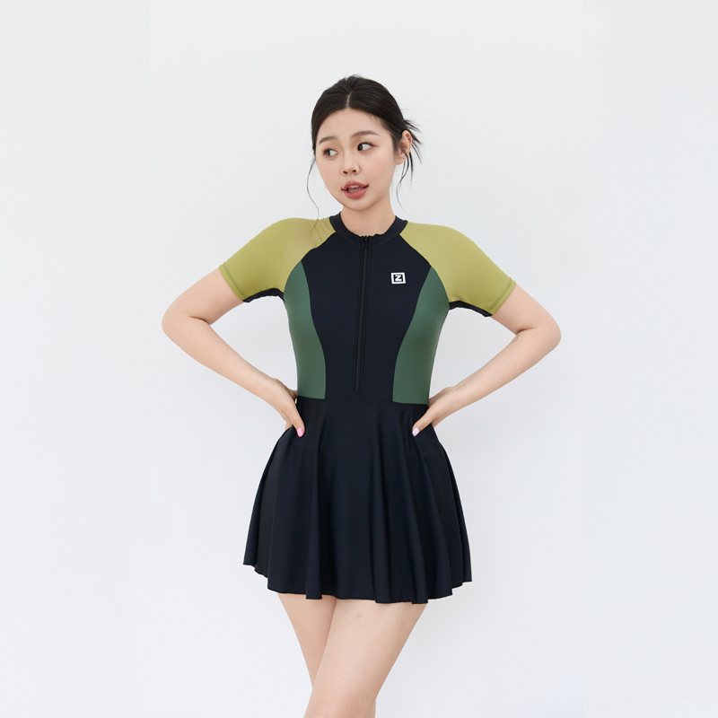Zhuoyou Plus-Size Swimwear for Women, Fat mm (Short for Plus-Size), 100kg Slimming, Covers the Body, Loose-Fitting, Large Size, Suitable for Sports, Swimming Lessons, and Swimming Pools