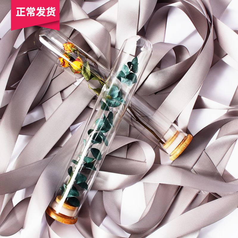 Dry Flower Evergreen Flowers Plant Specimen Glass Test Tube Dried Flowers Wishing Vases Decorative Hem BIRTHDAY COMPANIONS GIFT