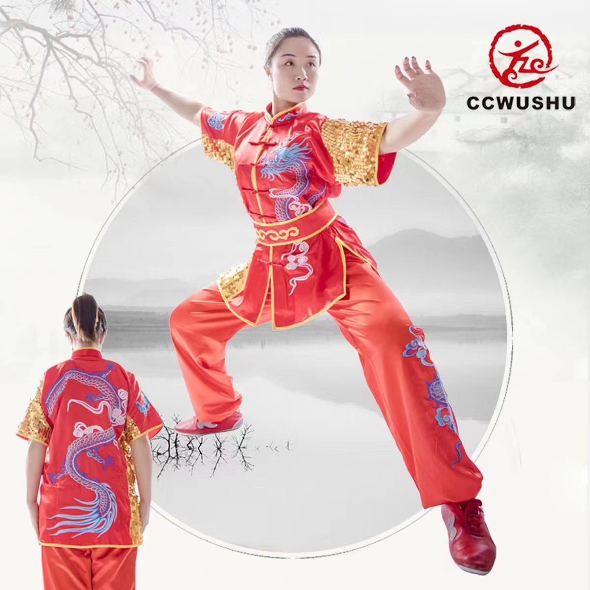 凤舞九天 白紫色渐变刺绣武术表演服:传统与现代碰撞的艺术品!-太极服-淘宝好物网