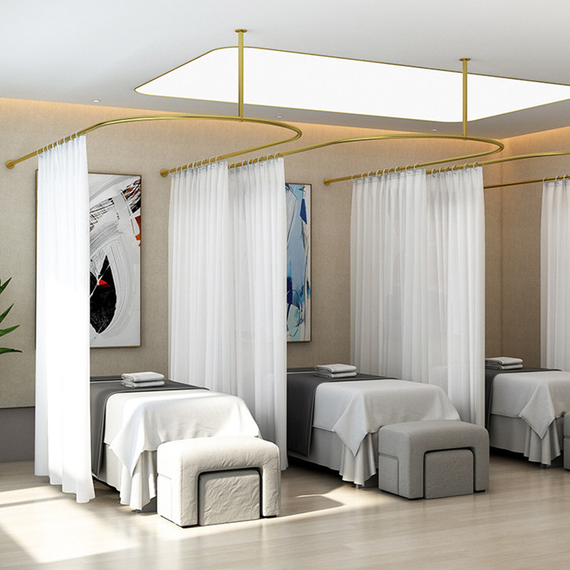 Beauty salon Curtain Partition Window Sepp Windows Light Transmission Opaque YARN CURTAIN U TYPE ROD SPECIAL PULL-CURTAIN BED CURTAIN MESH RED WHITE YARN