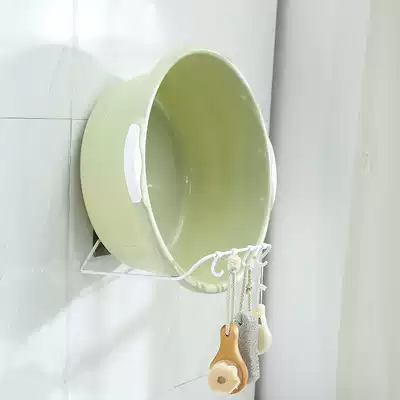 Punch-free wall-mounted washbasin rack Powder room washbasin rack Bathroom strong hook kitchen hook storage shelf