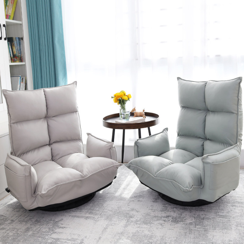 Lazy sofa tatami bedroom bay window swivel reclining chair folding armrest back chair single small apartment sofa