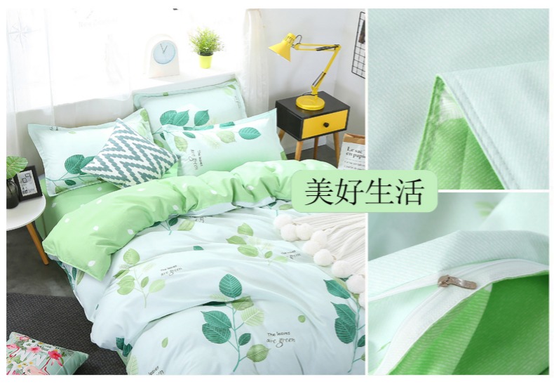 Phim hoạt hình đơn giản sinh viên giường ngủ ký túc xá ba mảnh chăn đơn đôi giường bốn mảnh 1,2m chăn drap gối nệm