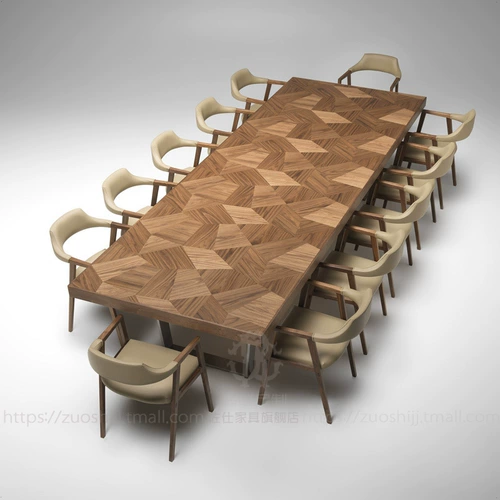 Высококачественный дизайн обеденный стол Light Luxury High-end 2024 Новый орех из восьмиполинового парке