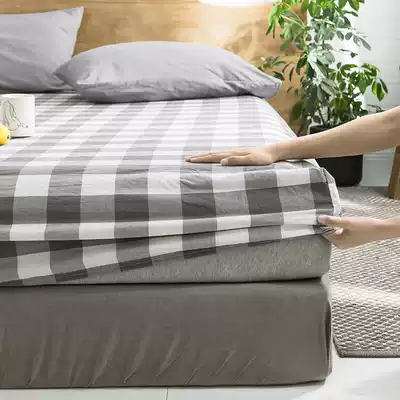 Full cotton bed hats single cotton breathable non-slip fixed mattress cover bed bag Simmons dust cover all-inclusive sheets