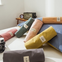 Cotton cotton pillowcase 48 × 4cm pair single double student dormitory simple solid color pillow pillow pillow case