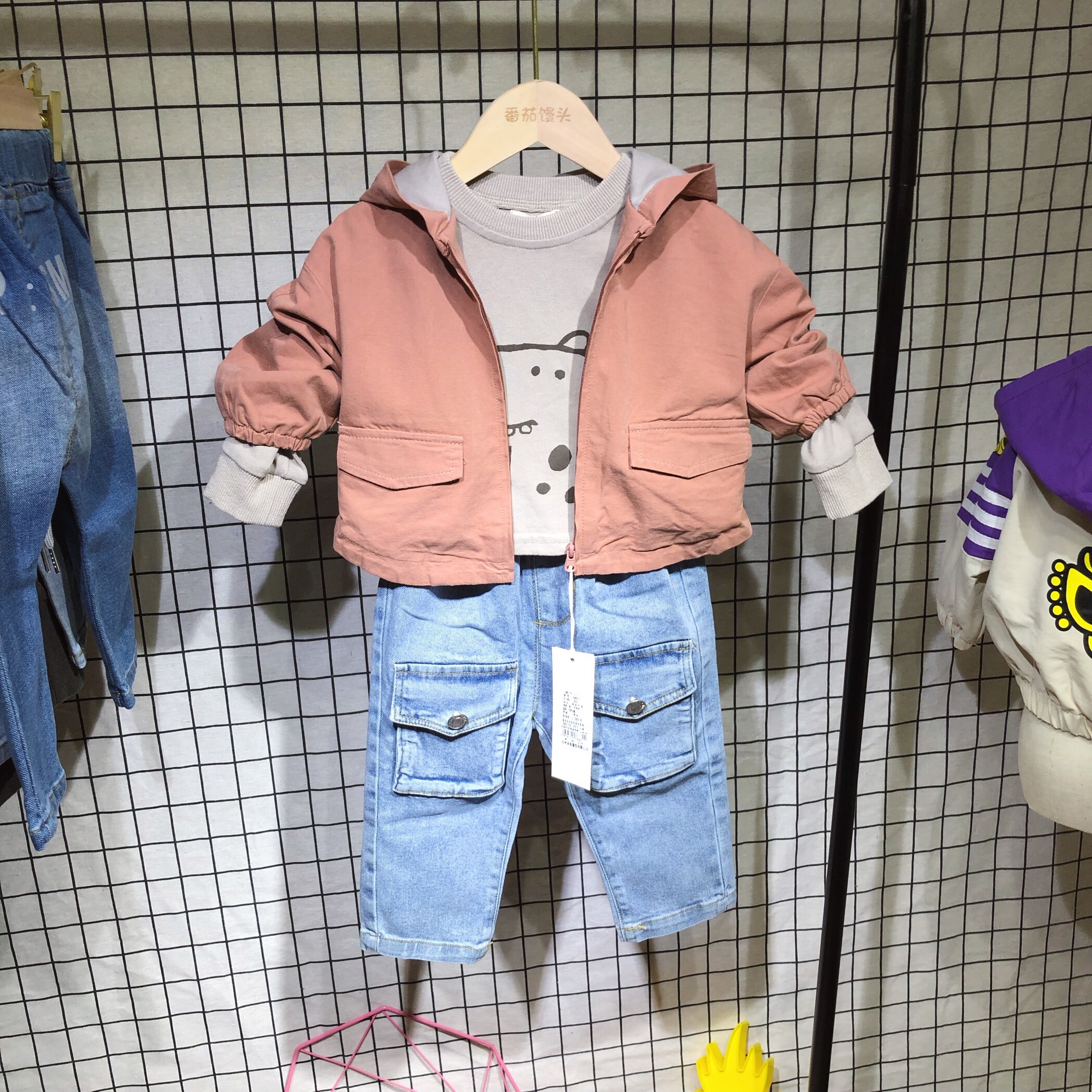 Girls' spring clothes 2019 new cotton windbreaker jacket children's clothing Korean style foreign style boy's trendy Korean hooded top - Taobao