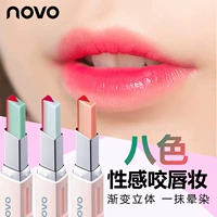 New NOVO nhuộm môi gradient hai màu hình chữ V giữ ẩm kéo dài sinh viên Hàn Quốc cắn son trang điểm son môi bbia 20