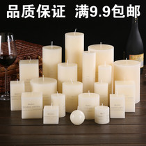 Classic Ivory White Cylindrical Smokeless And Odorless Wedding Candles Hotel West Restaurant Home Decorated Candle Hem