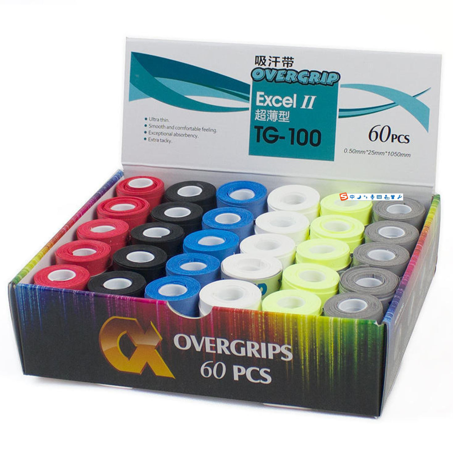 60 alpha TG100 ultra-thin 0 5MM sticky sweat with mesh racket hand glued flat hand glue