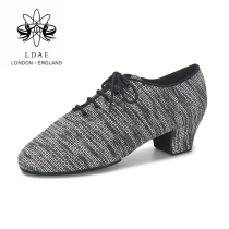 LDAE Xiaoxiangfeng Latin dance teacher shoes fur sole two-point sole 3 5cm heel spring and summer soft sole practice shoes dance shoes
