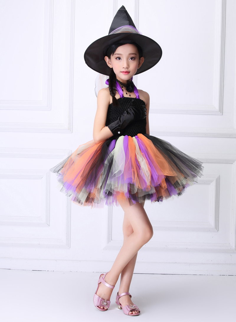 Girls Witch Creative Prom Trang phục Catwalk Người mẫu Cuộc thi Đồ bơi T-Đài Loan Dress Up Girls Tail Dress váy xòe cho bé gái 