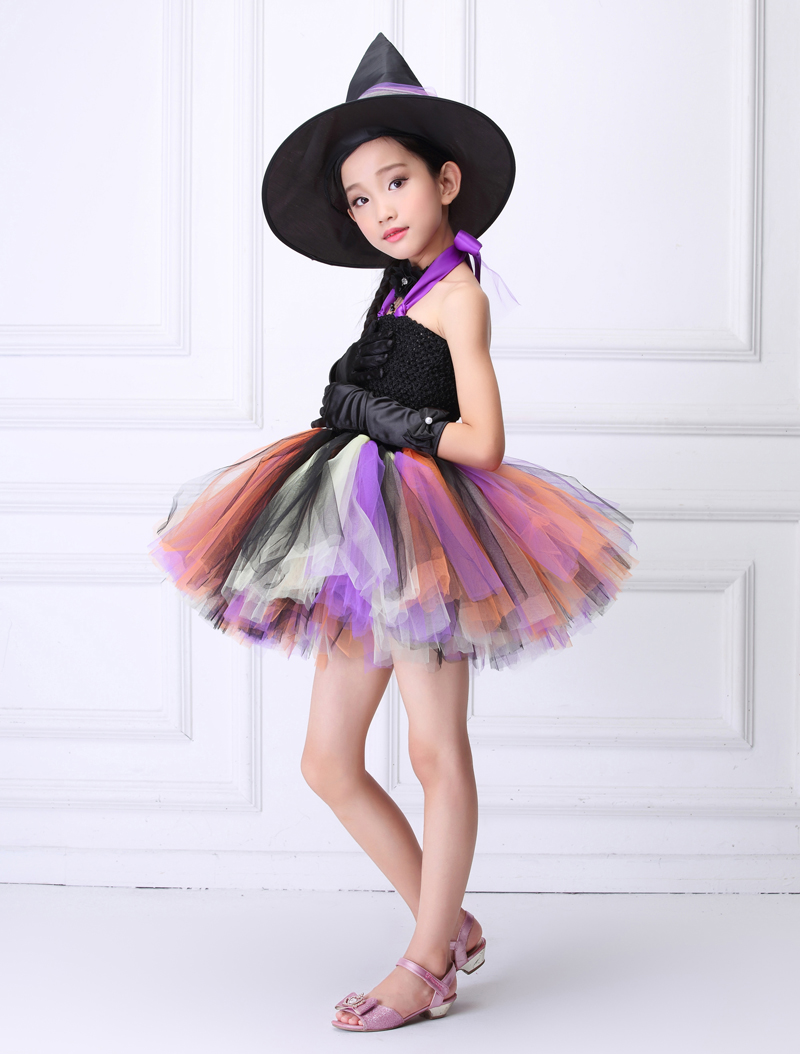 Girls Witch Creative Prom Trang phục Catwalk Người mẫu Cuộc thi Đồ bơi T-Đài Loan Dress Up Girls Tail Dress váy xòe cho bé gái 