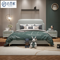 Net Red childrens bed boy simple modern single bed light luxury soft bag bed 1 2 meters childrens bed creative 1 5 meters