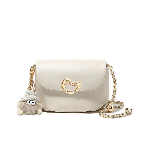 Универсальная сумка на одно плечо для отдыха, цепь, из натуральной кожи