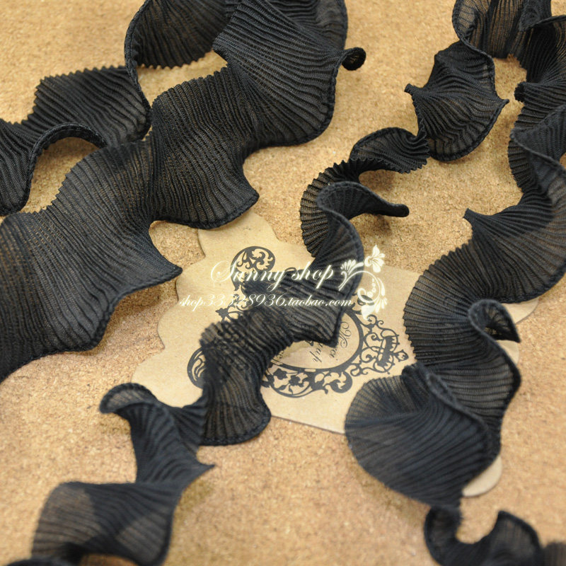 4cm wide 3cm wide black beige organ pleated lace HB13051402 1 5 m